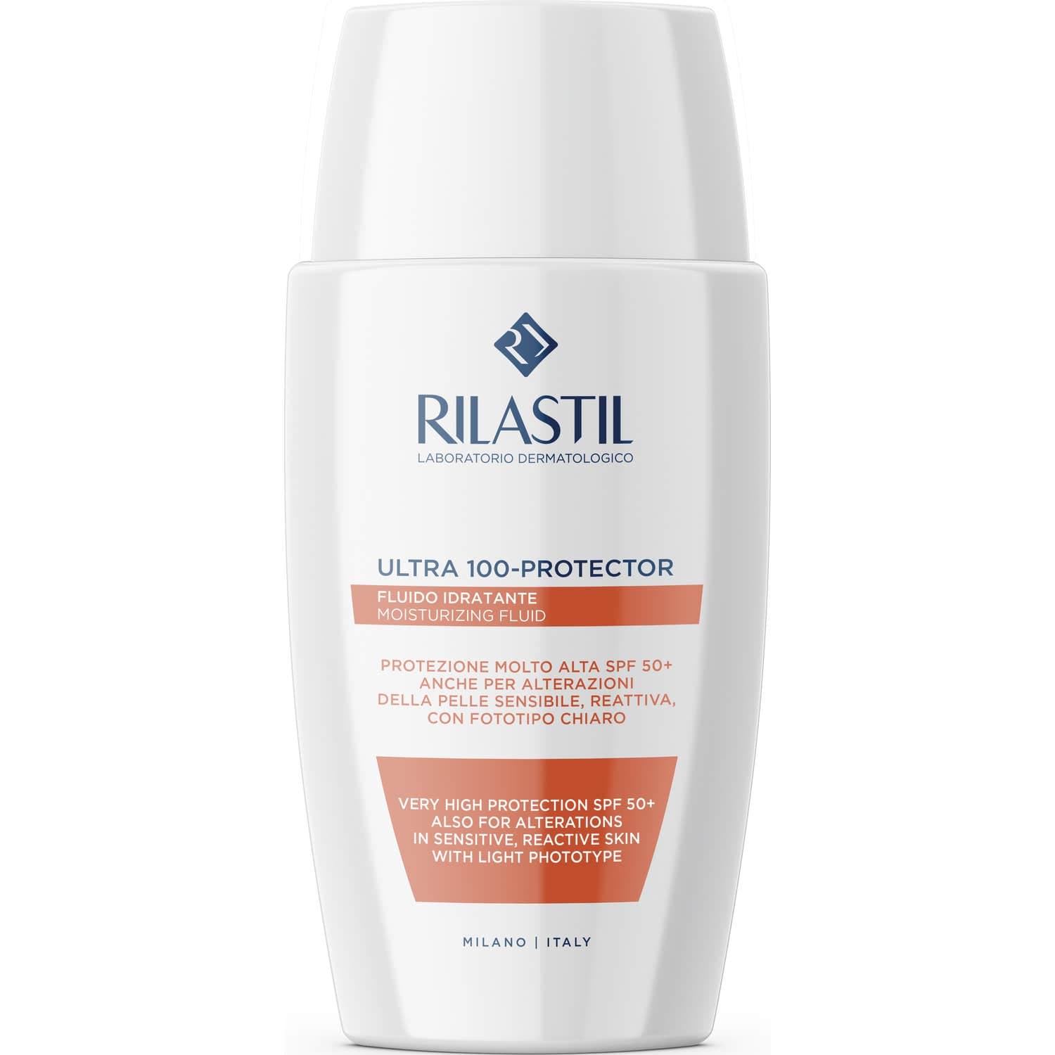 Rilastil Sun System Ultra 100-Protecteur Fluide Solaire Facial SPF50+ 50ml
