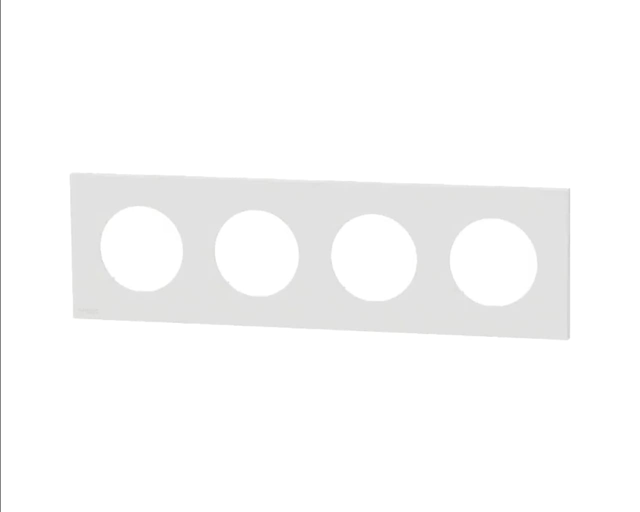 Plaque de finition quadruple Blanc craie Schneider Odace